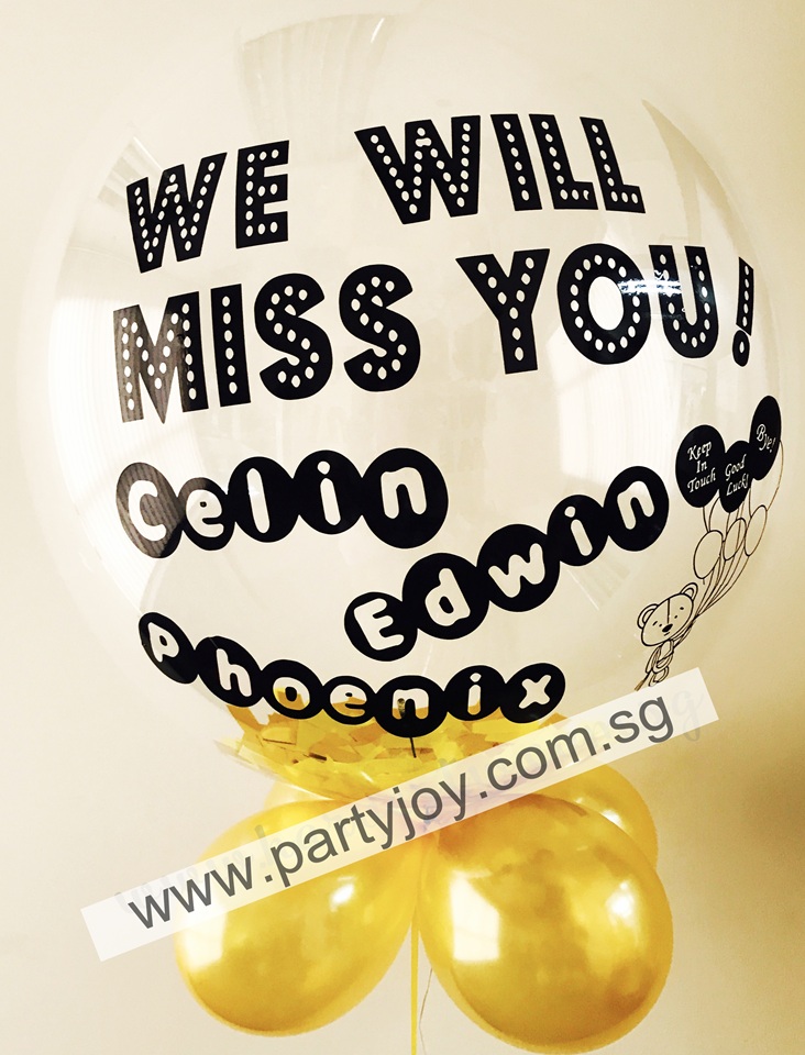 Farewell Customised Print On Bubble Balloon